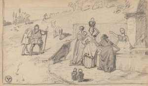 Apa és Fiú, c. 1859. alkotó: Elihu Vedder