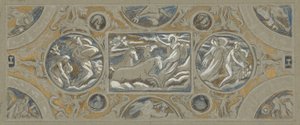 Előzetes tanulmány a Huntington House Ceilingről, 60 tanulmányból a Huntington mennyezetről (1926.80) alkotó: Elihu Vedder