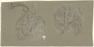 Tanulmányi lap a Huntington Ceiling számára alkotó: Elihu Vedder