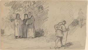 Fiú és a szamár c. 1859. alkotó: Elihu Vedder