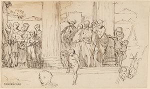 Tanulmány Domenichino után, c. 1858. alkotó: Elihu Vedder