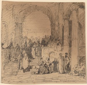 Tanulás az Old Master után alkotó: Elihu Vedder