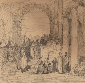 Tanulmány az öregmester után, c. 1858. alkotó: Elihu Vedder