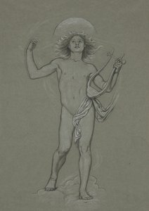 Tanulmány az Apollo alakjához, a Huntington mennyezetre vonatkozó 60 tanulmányból (1926.80) alkotó: Elihu Vedder