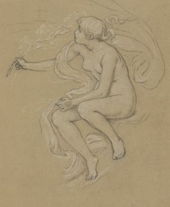 Tanulmány a tavasz alakjához alkotó: Elihu Vedder
