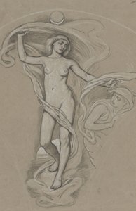 Vázlat Luna számára alkotó: Elihu Vedder