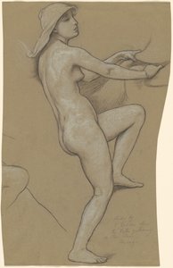 Tanulmány a csillagokban gyülekező sorsokhoz, c. 1884-1887. alkotó: Elihu Vedder