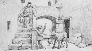 A molnár, a fia és a szamár meséje  1. szám alkotó: Elihu Vedder