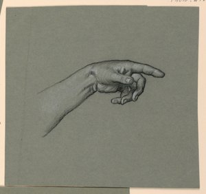 bal kézre és csuklójára mutat alkotó: Elihu Vedder