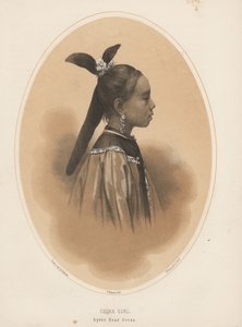 Kínai lány, Sycee fejruha, 1855