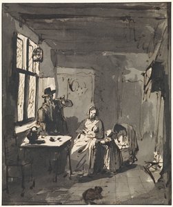 Belső családi jelenet alkotó: Elisabeth Alida Haanen