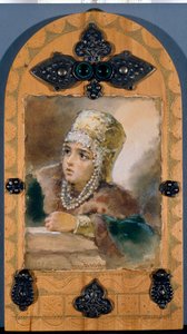 A hercegnő (Alexander Puskin (1799-1837) "A sziréna"" című versének illusztrációja - Elizaveta Merkuryevna Bem (Erzsébet Bohm) (1843-1914) munkája