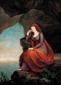 "Maria Josepha Hermenegilde von Liechtenstein, Esterházy hercegnő (1768-1845), Ariane a Naxos portréja" Marie Louise Elisabeth festménye Vigee Lebrun (Vigee-Lebrun) (1755-1842) Bécsi Ausztria Múzeum 1793 Liechtenstein alkotó: Elisabeth Louise Vigee-Lebrun
