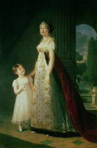 Maria Carolina Bonaparte (1782-1839) Nápoly királynője lányával, Laetitia Murattal alkotó: Elisabeth Louise Vigee-Lebrun