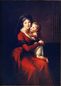 Alexandra Petrovna Galitzine (Golicina vagy Galitzine) nee Protassov (1774-1842) hercegnő portréja fiával. Elisabeth Vigee-Lebrun (Vigee Lebrun) (1755-1842) festménye, olaj, vászon alkotó: Elisabeth Louise Vigee Lebrun
