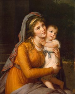 Anna Szergejevna Sztroganova bárónő portréja 1765-1824 fiával, c. 1800 alkotó: Elisabeth Louise Vigee-Lebrun