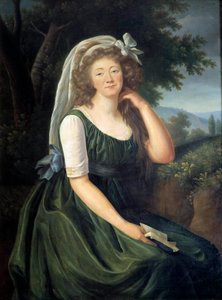 Jeanne Becu, Barry grófnő (vagy Madame) du Barry (1743-1793) portréja, XV. Lajos udvarhölgye és szeretője, a louveciennesi 46 éves korában Marie Elisabeth Louise Vigee Le brun (vagy Vigee-Lebrun vagy Vigee Lebrun) festménye ( 1755-1842). 1789. szeptember. alkotó: Elisabeth Louise Vigee Lebrun