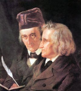 Grimm testvérek: Jacob (1785-1863) és Wilhelm (1786-1859) Elisabeth Jerichau-Baumann festménye