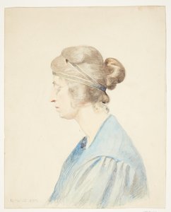 Olivia Holm-Møller portréja (mellszobor profilban) alkotó: Elise Konstantin Hansen