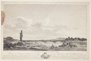 Kilátás a Pont de Neuilly-ra (Pont de Neuilly kilátása Párizs közelében) alkotó: Elise Saugrain