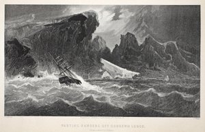 Hawsers elválása Godsend párkányról, illusztráció a második Grinnell-expedícióból Sir John Franklin nyomában...”, 1856