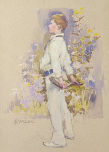 Alec fehérben (akvarell papíron) alkotó: Elizabeth Adela Stanhope Forbes