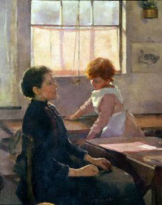Az iskola vége, 1889 (a 77650 részlete) alkotó: Elizabeth Adela Stanhope Forbes