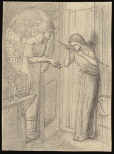 Saunders hivatalnok (ceruza papíron) alkotó: Elizabeth Eleanor (1834-62) Siddal