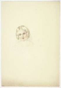 Fiatal lány portré feje alkotó: Elizabeth Murray