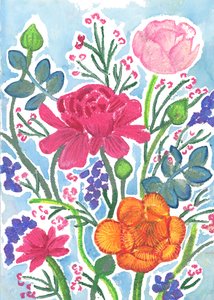 Ranunculus, 2018 (olajpasztell)
