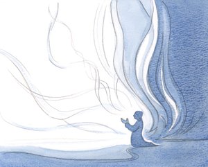 A Krisztusnak odaadó lélek csupa tűznek tűnik, ahogy Krisztus saját fénye átárad és átformálja azt a lelket, 2000 (papíron) alkotó: Elizabeth Wang