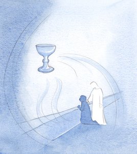 Ahogy meghajoltam drága vére előtt, felemelt, mert az a szent húsvéti éjszaka az öröm, nem pedig a bűnbánat ideje volt., 2000 (papíron nem) alkotó: Elizabeth Wang