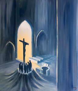 A szentmisén hálaadásképpen szent és élő áldozatot mutatunk be, 2001 (olaj a fedélzeten) alkotó: Elizabeth Wang