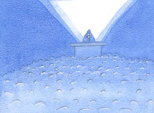 Ünnepünk középpontjában a szent áldozat felajánlása áll, amelyen keresztül Krisztus könyörög és engesztel értünk, 2002 (papíron) alkotó: Elizabeth Wang