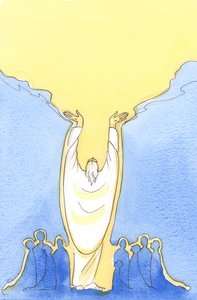 Mert Jézus Krisztus Isten és ember is, és jelen van közöttünk a 2003-as szentmisén (papíron) alkotó: Elizabeth Wang