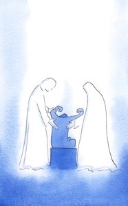 Krisztus és a Szűzanya mindig szívesen segít nekünk. Segítségük gyengéd, személyes és szüntelen, egészen a mennybe, 2002 (papíron) alkotó: Elizabeth Wang