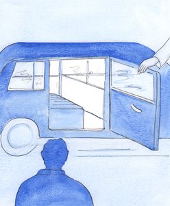 Krisztus arra kéri barátait, hogy bízzák magukat az Ő gondjaira és az Ő terveire – mintha mindannyian beülnénk egy autóba, Krisztus meghívására, hogy engedje, hogy vezessen minket, ahová csak akar, 2003 (w/c o alkotó: Elizabeth Wang