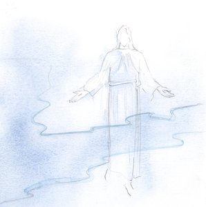 Krisztus két fátyol mögött van elrejtve, 2000 (papíron) alkotó: Elizabeth Wang