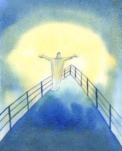 Krisztus az Egyházával van a szentmise áldozata alatt, értünk imádkozik, 2002 (papíron) alkotó: Elizabeth Wang