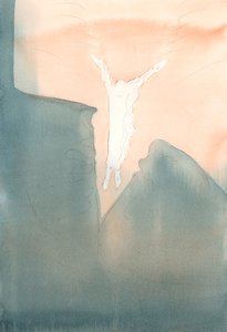 Krisztus szeretettel ugrik szívünk félelmetes, sötét mélységeibe., 2001 (papíron nélkül) alkotó: Elizabeth Wang