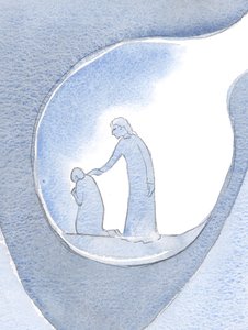 Krisztus, az én Uram türelmesen várt, amíg a fájdalom alábbhagy, 2000 (papíron nem) alkotó: Elizabeth Wang