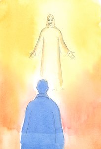 Mindannyian megkérdezhetjük: "Ha Krisztus láthatóan állna előttem, mit szégyellnék leginkább?" Mit kell rendbe hoznunk a lelkünkben és az életünkben?., 2004 (w/c papíron) alkotó: Elizabeth Wang