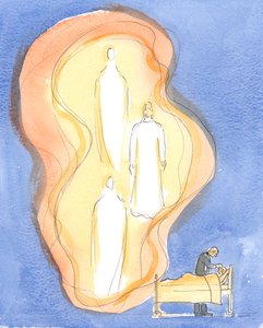 Isten ajándéka a betegeknek maga Jézus Krisztus, az Atyával és a Szentlélekkel, egy Isten – munkálkodik ebben a szentségben, 2004 (papíron nem) alkotó: Elizabeth Wang