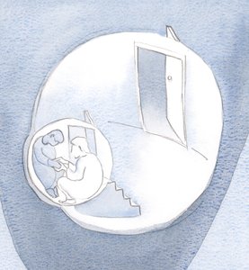Bemászott szívem legbelső szobájába, hogy csendben üljön társaságban, a kezemet fogva., 2001 (papíron nem) alkotó: Elizabeth Wang