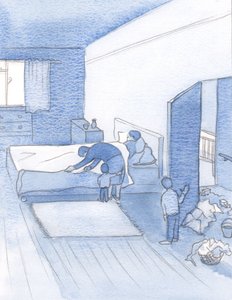 Emlékszem, elloptam az akaratomat, és Krisztussal táplálkoztam a túlélésért, hogy elvégezhessem mindennapi feladataimat, 2000 (papíron). alkotó: Elizabeth Wang