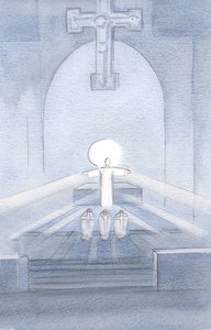 Láttam, ahogy Krisztus az Ő népére néz, és örül, hogy itt lehet mindannyiunkkal., 2000 (papíron nélkül) alkotó: Elizabeth Wang