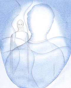 Láttam Krisztus sugárzó jelenlétét gondolataim és emlékeim mögött, 2000 (papíron nélkül) alkotó: Elizabeth Wang