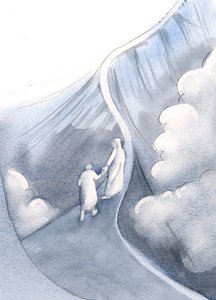 Láttam egy keskeny gerincet, és az Ő Szentanyja jön át, hogy biztonságba vezessen., 2000 (papíron nem) alkotó: Elizabeth Wang
