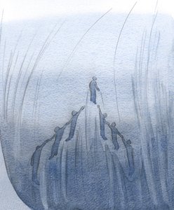 Láttam, hogy azáltal, hogy valakiért imádkozunk, és az ő imáinkkal értünk, Isten szívéhez emeljük egymást., 2001 (papíron) alkotó: Elizabeth Wang