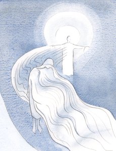 Ha egy lélek alázatos, Krisztus kegyelme azon keresztül áradhat másokra, mintha gézzel, akadálytalanul., 2000 (papíron) alkotó: Elizabeth Wang